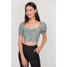 Lace Puff Sleeve Top