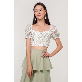 Lace Puff Sleeve Top