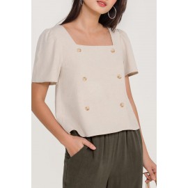 Linen Button Down Top