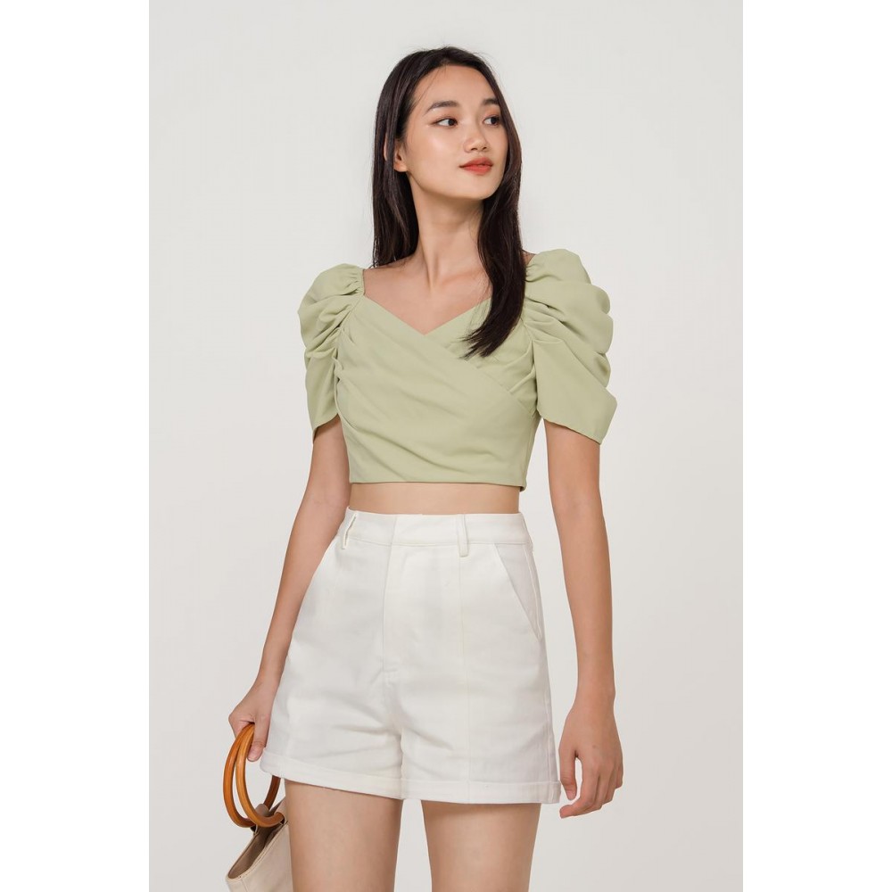 Puff Sleeve Crop Top