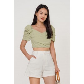 Puff Sleeve Crop Top