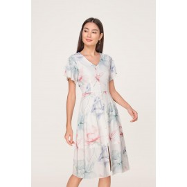 Flutter Sleeve Midi Dress