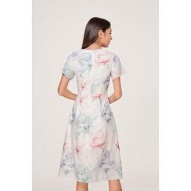 Flutter Sleeve Midi Dress