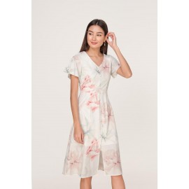 Flutter Sleeve Midi Dress