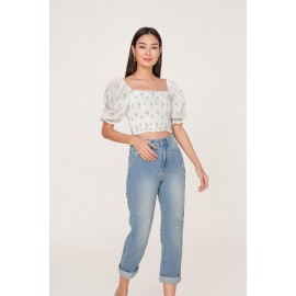 Shirred Crop Top