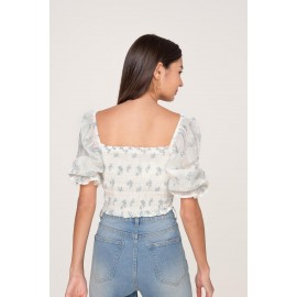 Shirred Crop Top