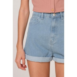 Denim Cuffed Shorts