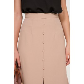 Button Midi Skirt