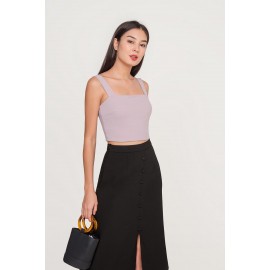 Button Midi Skirt