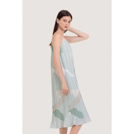 Pleated Midi Dress