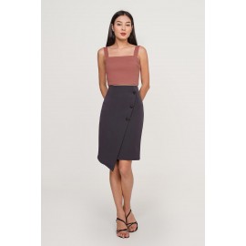 Button Pencil Skirt