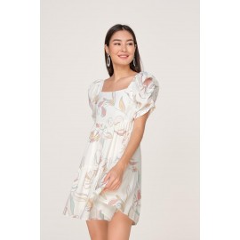 Tiered Puff Sleeve Babydoll Dress