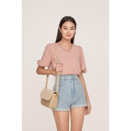 Balloon Sleeve Crop Top