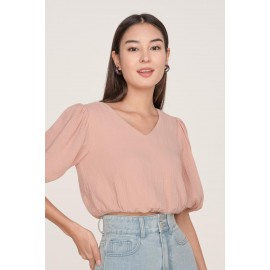 Balloon Sleeve Crop Top