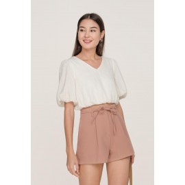 Balloon Sleeve Crop Top