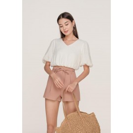 Balloon Sleeve Crop Top