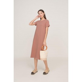 Slit Ribbed Midi Dress