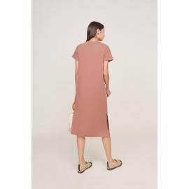 Slit Ribbed Midi Dress