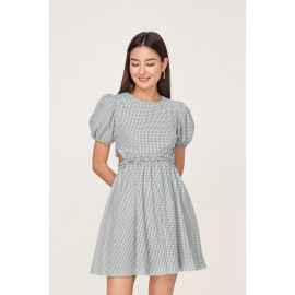 Gingham Cut Out Dress