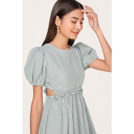 Gingham Cut Out Dress