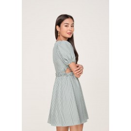 Gingham Cut Out Dress