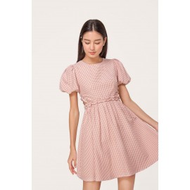 Gingham Cut Out Dress