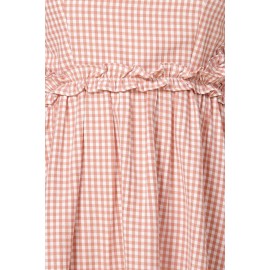 Gingham Cut Out Dress