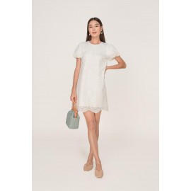 Broderie Puff Sleeve Dress