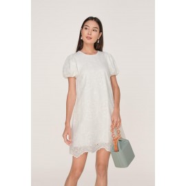 Broderie Puff Sleeve Dress