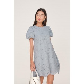 Broderie Puff Sleeve Dress