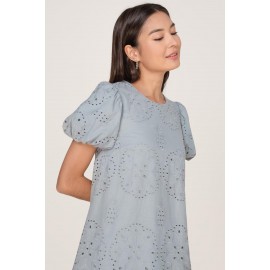 Broderie Puff Sleeve Dress