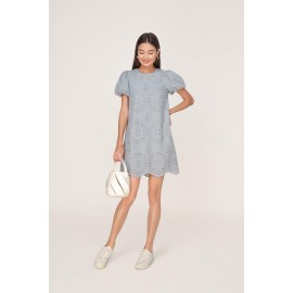 Broderie Puff Sleeve Dress