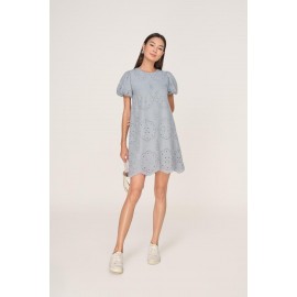 Broderie Puff Sleeve Dress