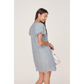 Broderie Puff Sleeve Dress