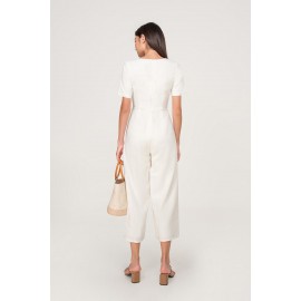 Buttoned Linen Jumpsuit