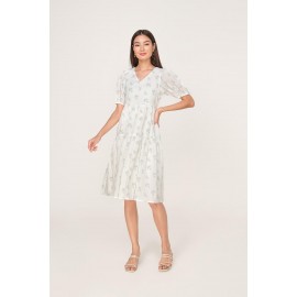 Puff Sleeve Midi Dress