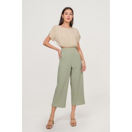 Linen Ruched Crop Top