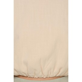 Linen Ruched Crop Top