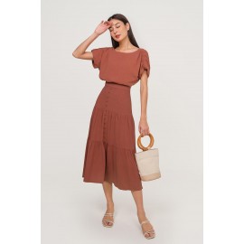 Linen Ruched Crop Top