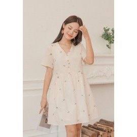 Embroidered Babydoll Dress