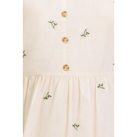 Embroidered Babydoll Dress