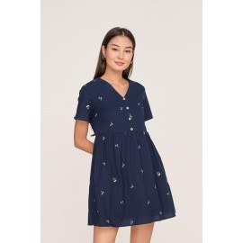 Embroidered Babydoll Dress