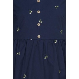 Embroidered Babydoll Dress