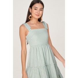 Gingham Tiered Midi Dress