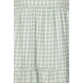 Gingham Tiered Midi Dress