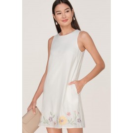 Embroidered Shift Dress