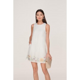 Embroidered Shift Dress