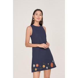 Embroidered Shift Dress