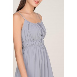 Shirred Waist Midi Dress