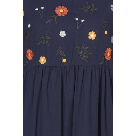 Embroidered Midi Dress